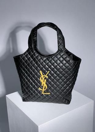 Женская сумка ив сен лоран yves saint laurent icare maxi shopping bag in quilted lambskin шопер  кросс боди5 фото