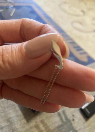 Сережки із білого золота sova