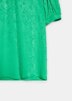 Нежная жаккардовая блуза zara,p. m3 фото