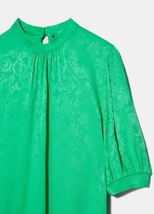 Нежная жаккардовая блуза zara,p. m4 фото