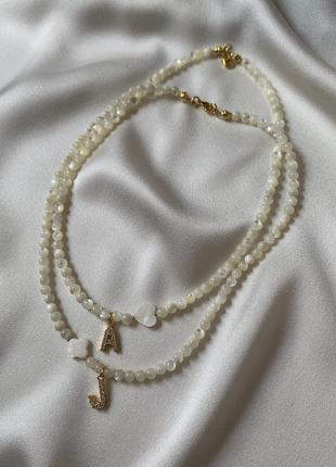 Ожерелье из перламутра, чокер из перламутра