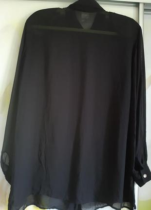 Базовая черная удлинённая блуза,  divina, p. 42-449 фото