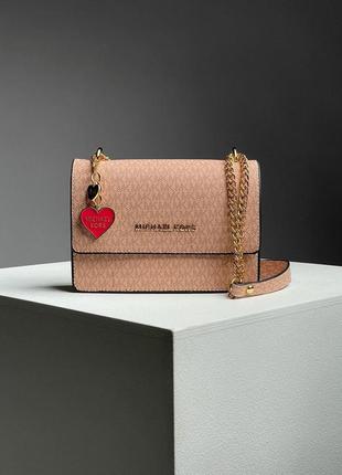 Сумка женская michael kors mini bag peach клатч майкл корс крос-боди3 фото