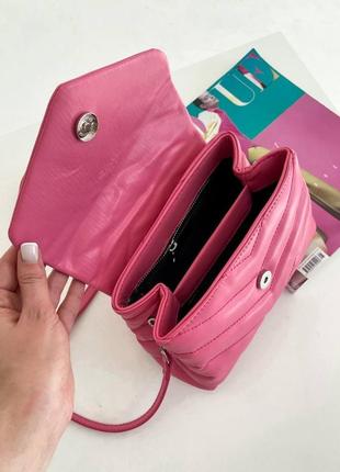 Женская сумка ив сен лоран yves saint laurent pretty bag pink кросс боди9 фото