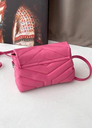 Женская сумка ив сен лоран yves saint laurent pretty bag pink кросс боди8 фото