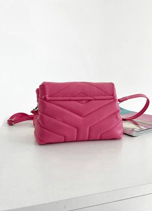 Женская сумка ив сен лоран yves saint laurent pretty bag pink кросс боди5 фото