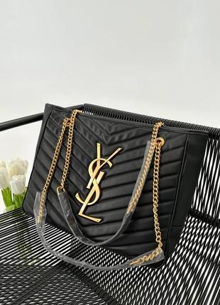 Женская сумка ив сен лоран yves saint laurent big black bag  шопер2 фото