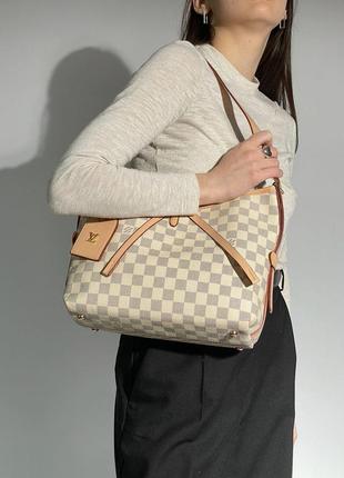 Сумка женская louis vuitton carryall mm ivory lv луи витон через плечо шопер3 фото