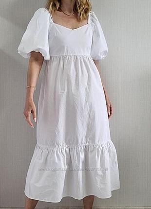 Primark трендова нова сукня міді з рукавами - буфами2 фото
