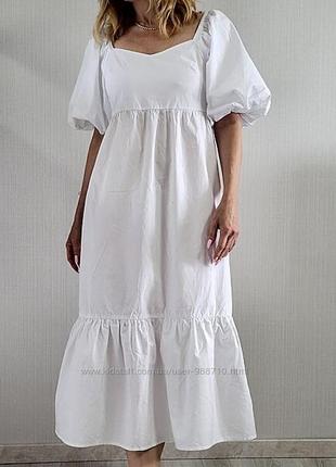 Primark трендова нова сукня міді з рукавами - буфами3 фото