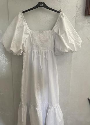 Primark трендова нова сукня міді з рукавами - буфами6 фото