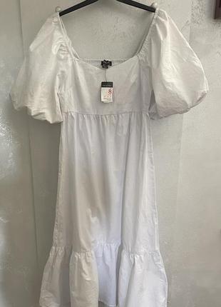 Primark трендова нова сукня міді з рукавами - буфами5 фото