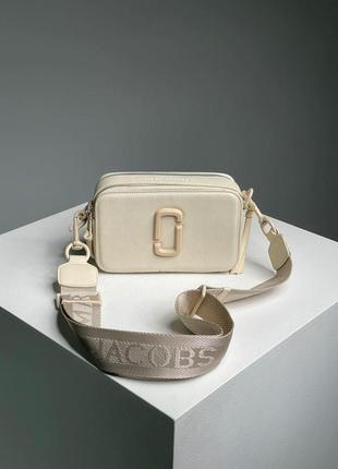 Женская сумка через плечо marc jacobs the snapshot total beige марк джейкобс кросс - боди1 фото