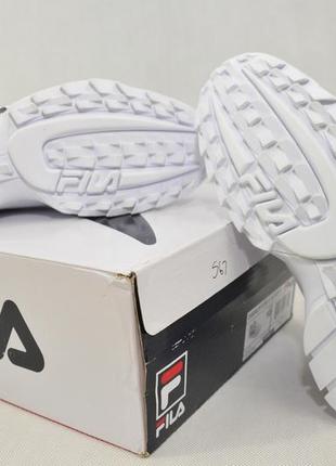 Fila disruptor 2 ii script premium, женские кроссовки оригинал из сша, стильные фила белые5 фото