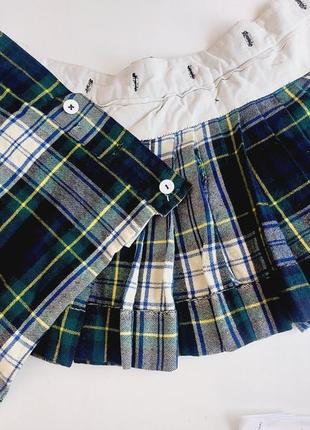 Спідниця шерстяна в клітинку на 7-11 років3 фото