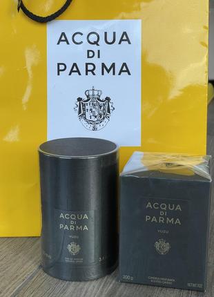 Acqua di parma yuzu парфумована вода унісекс ароматична свічка аромо свічка нішева1 фото