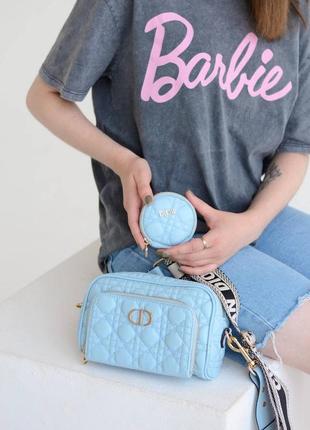 Светлая женская мягкая сумочка топ бренда  christian dior4 фото
