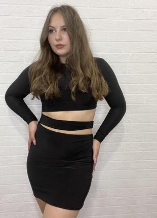 Женское черное платье