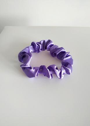 Новейшая атласная резинка фиолетовая резинка для волос атлас