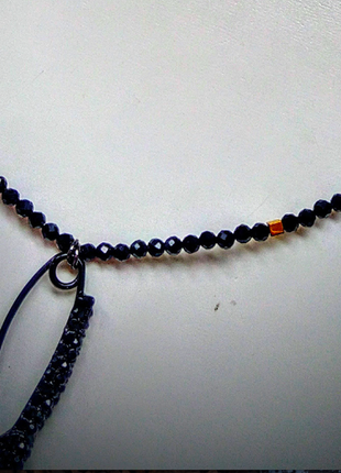 Дизайнерський чокер кольє чорна шпінель2 фото