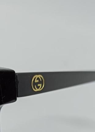 Очки в стиле gucci женские солнцезащитные черные с градиентом9 фото