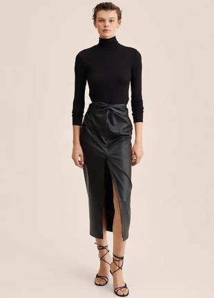 Юбка из искусственной кожи mango