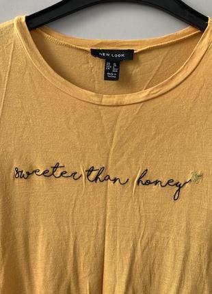 Легкая летняя желтая футболка4 фото