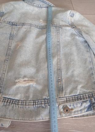Стильная фирменная джинсовая куртка3 фото