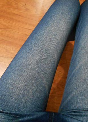 Новые синие  слим  леггинсы,имитирующие джинсы3 фото