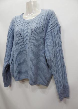 Кофта -свитер фирменная женская oversize natura (s/m) р. 46-50 004жк (в указанном размере, только 1 шт)8 фото