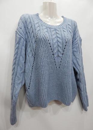 Кофта -свитер фирменная женская oversize natura (s/m) р. 46-50 004жк (в указанном размере, только 1 шт)4 фото