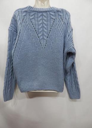Кофта -свитер фирменная женская oversize natura (s/m) р. 46-50 004жк (в указанном размере, только 1 шт)2 фото
