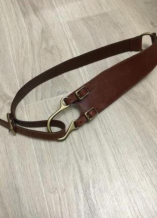 Ralph lauren натур. шкіряний ремінь широкий 87-90 см