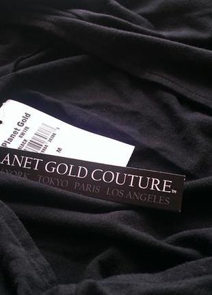 Ефектна трикотажна міні сукня planet gold couture з відкритою спиною4 фото