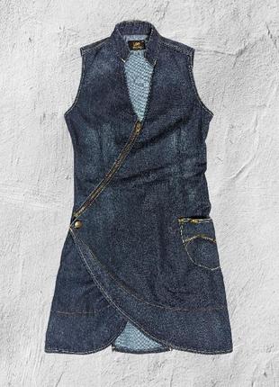 Вінтажна, джинсова сукня lee. асиметрична сукня. денім, y2k