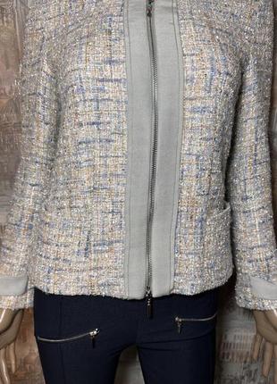 Emporio armani formal tweed embellished пиджак твидовый