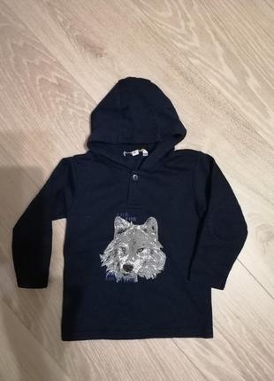 Кофточка с лёгким начесом на рост 86