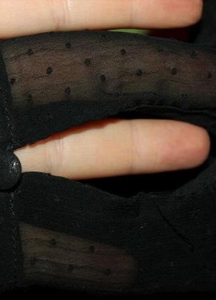 Чорна блузка с шифоновою спинкою і рукавами, наш 48-50 розмір5 фото