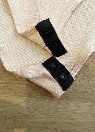 Персикове боді ніжне боді закрите боді з закритою спиною боді zara s xs4 фото