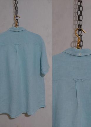 Льняная рубашка, шведка 100%-лен maine new england8 фото