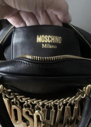 Обмен! кожаная мини сумка moschino milano4 фото