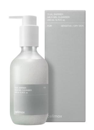Мягкий гель для умывания 200 мл celimax dual barrier mild gel cleanser