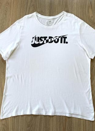 Мужская хлопковая футболка с принтом the nike tee2 фото