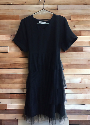 Платье коттоновое с фатином