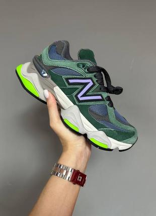 Женские кроссовки зеленые new balance 9060 "nightwatch green” premium6 фото