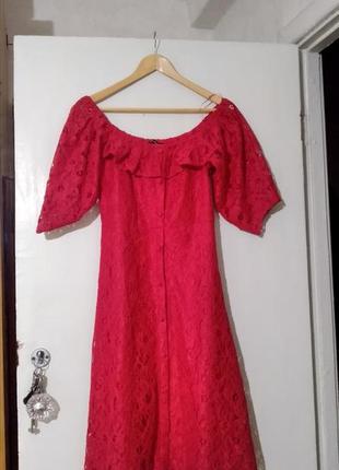 Платье женское красное "zara" l