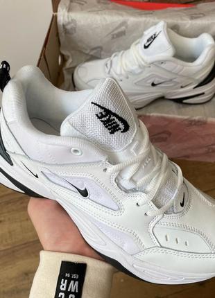 Женские кроссовки nike m2k tekno "white black"2 фото