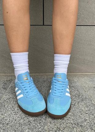 Женские кроссовки adidas samba argentina blue / smb9 фото