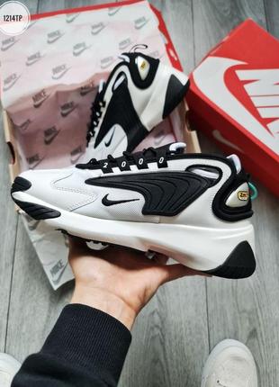 Чоловічі кросівки чорно-білі nike zoom 2k white black6 фото