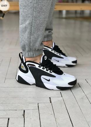 Чоловічі кросівки чорно-білі nike zoom 2k white black2 фото